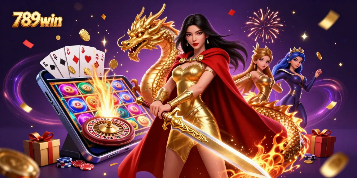 Experience the thrill of 789win with an enchanting warrior queen and vibrant casino games