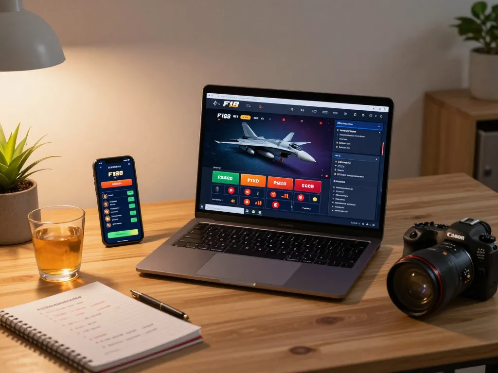 Player engaging with F168 casino on laptop, showcasing an inviting online gambling setup.