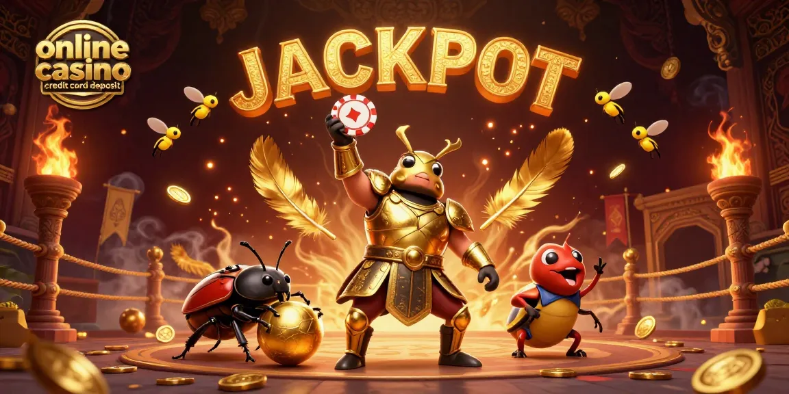 Experience the excitement of online casino credit card deposit with vibrant 3D characters celebrating a jackpot!