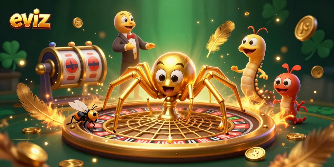 Watch as the golden spider spins its roulette web at eviz, where excitement meets betting!