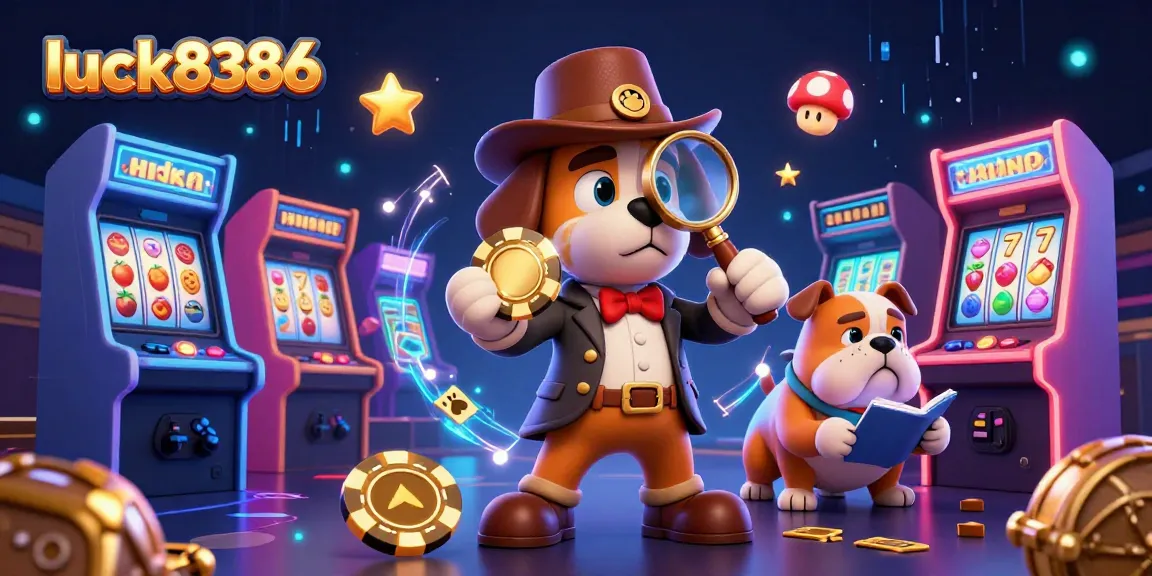 Discover the exciting luck8386 casino realm with a vibrant illustration featuring engaging game elements.